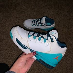 Cream, Turquoise Jordan Flight Origin 2.